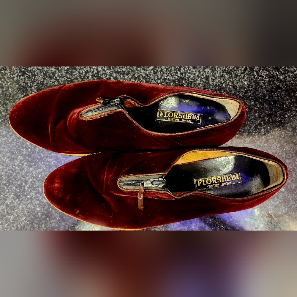 Florsheim Dark Red Velvet Loafers
